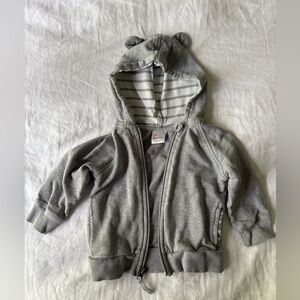 Hanna Andersson Gray Hoodie with Ears 2T